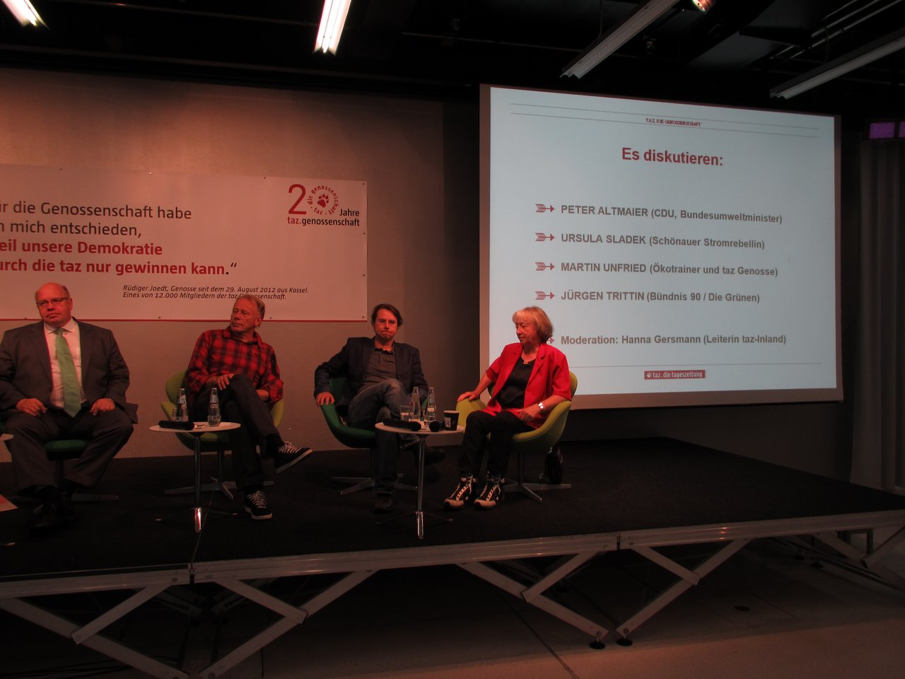 15.09.2012 | »Machen und nerven: Was die Energiewende von uns verlangt« | vor der Diskussion